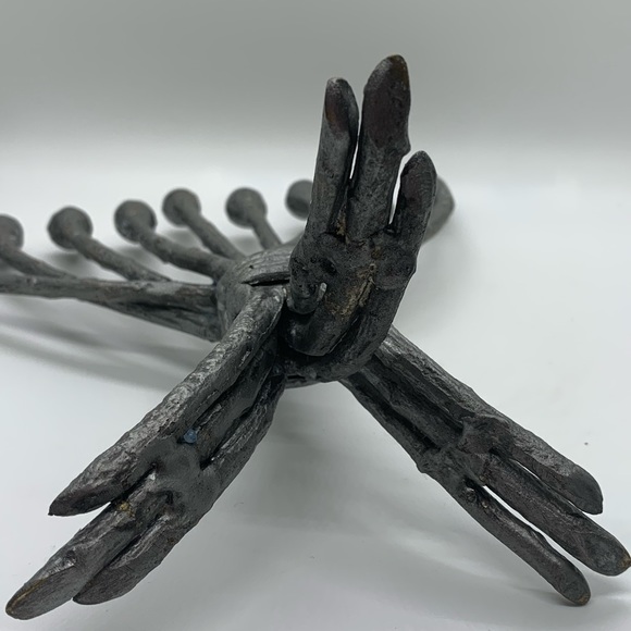 Silver tone Metal TREE OF LIFE MENORAH - Picture 8 of 11